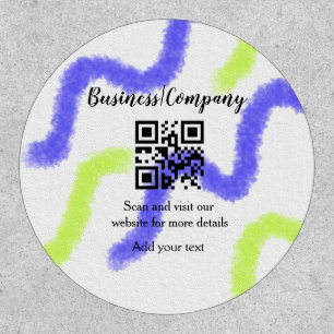 Simple business company website barcode QR add nam Patch