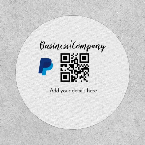 Simple business company website barcode QR add nam Patch