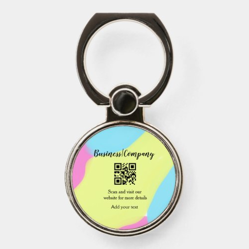Simple business company website barcode QR add nam Phone Ring Stand