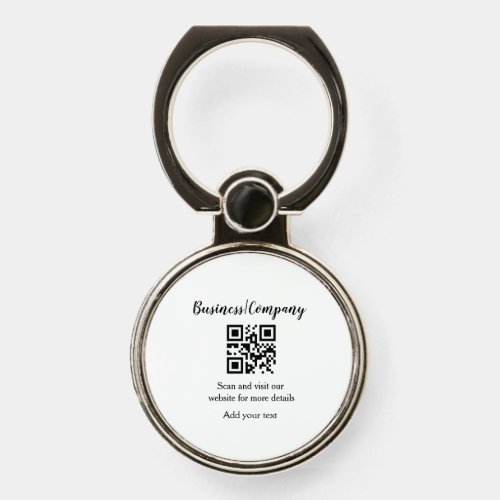 Simple business company website barcode QR add nam Phone Ring Stand