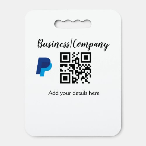 Simple business company website barcode QR add nam Seat Cushion