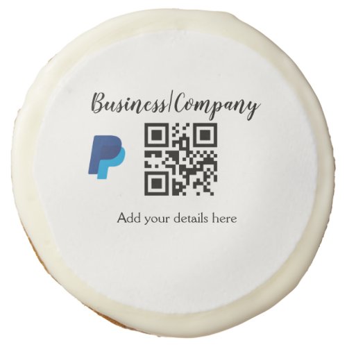 Simple business company website barcode QR add nam Sugar Cookie