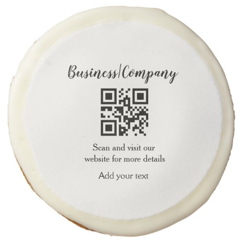 Simple business company website barcode QR add nam Sugar Cookie