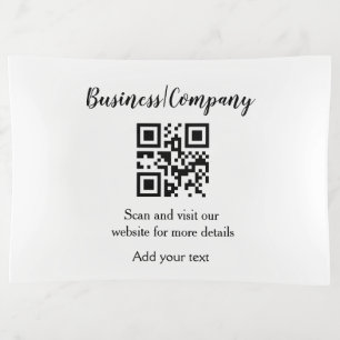 Simple business company website barcode QR add nam Trinket Tray