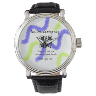 Simple business company website barcode QR add nam Watch