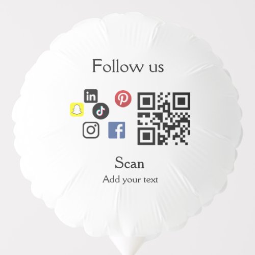 Simple business company website barcode QR code Balloon