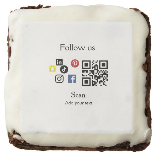 Simple business company website barcode QR code Brownie