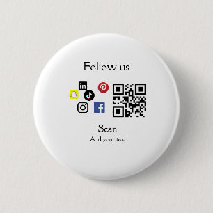 Simple business company website barcode QR code Button
