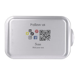 Simple business company website barcode QR code Cake Pan
