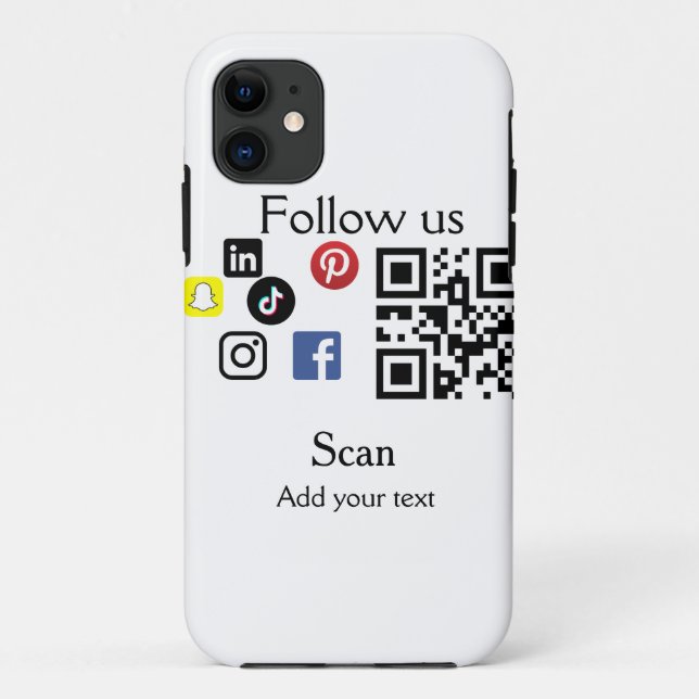 Simple business company website barcode QR code Case-Mate iPhone Case (Back)