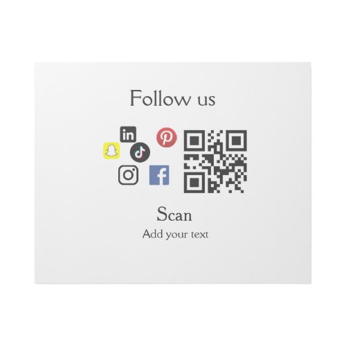 Simple business company website barcode QR code Gallery Wrap