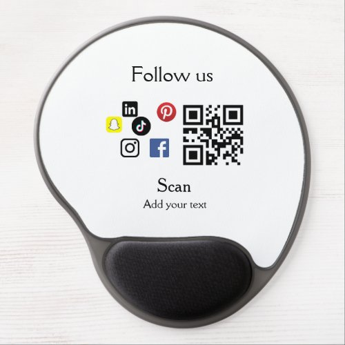 Simple business company website barcode QR code Gel Mouse Pad
