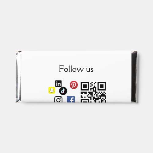Simple business company website barcode QR code Hershey Bar Favors