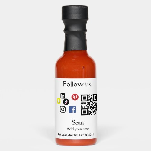 Simple business company website barcode QR code Hot Sauces