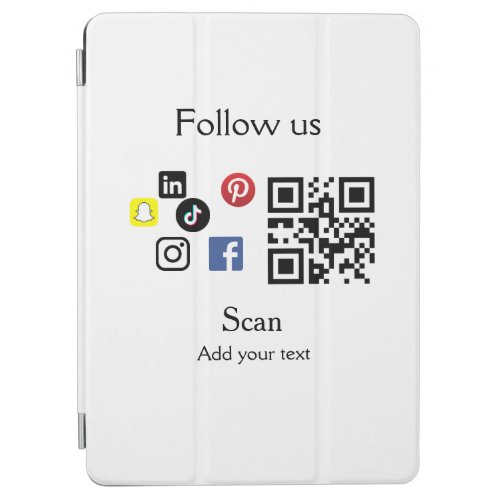 Simple business company website barcode QR code iPad Air Cover