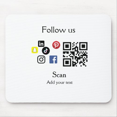Simple business company website barcode QR code Mouse Pad