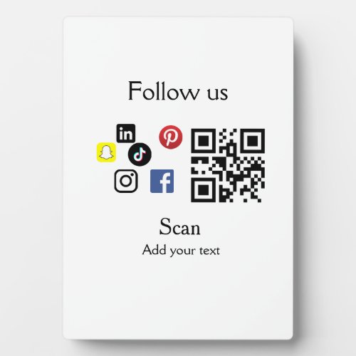 Simple business company website barcode QR code Plaque