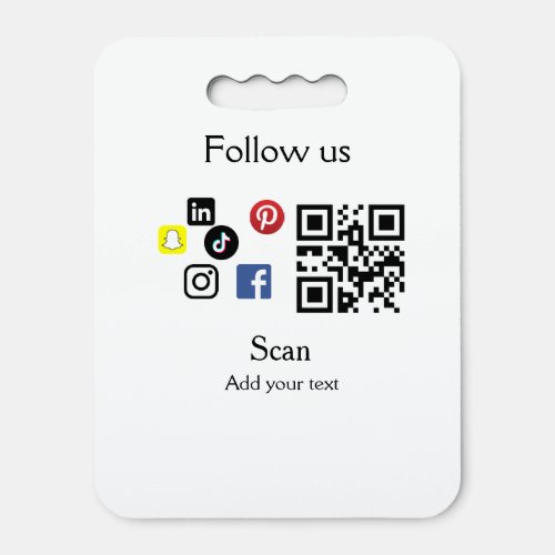 Simple business company website barcode QR code Seat Cushion