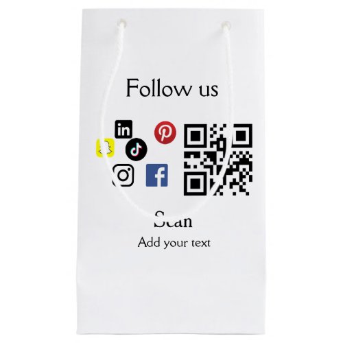 Simple business company website barcode QR code Small Gift Bag