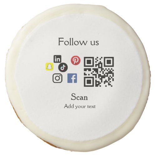 Simple business company website barcode QR code Sugar Cookie