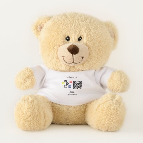 Simple business company website barcode QR code Teddy Bear