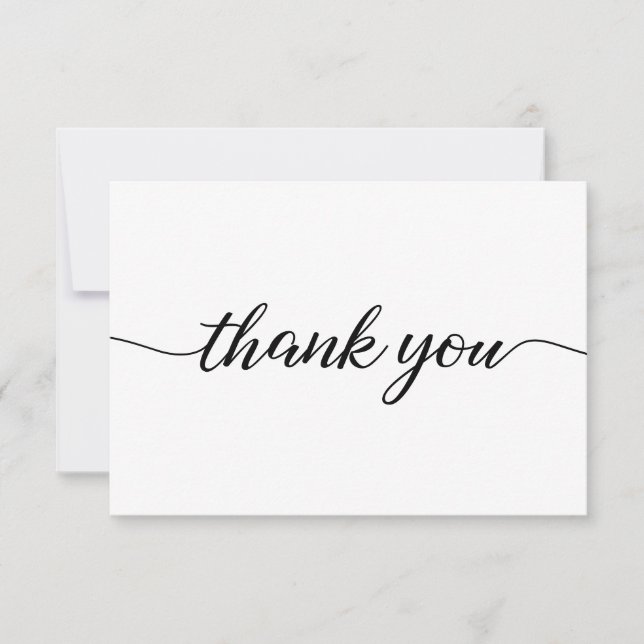 Simple Business Customer Appreciation No logo Post Thank You Card (Front)