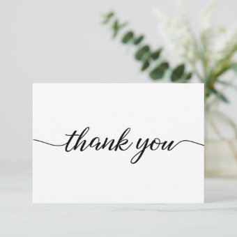 Simple Business Customer Appreciation No logo Post Thank You Card | Zazzle