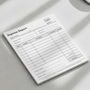 Simple Business Expense Reimbursement Logo Branded Notepad