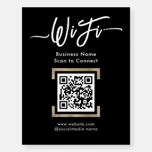 Simple Business guest wifi connection Foam Boards