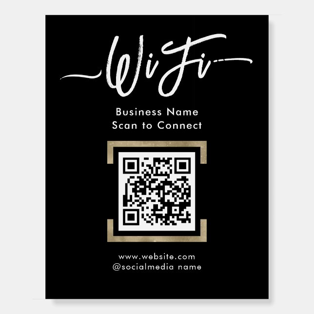 Simple Business guest wifi connection Foam Boards (Front)