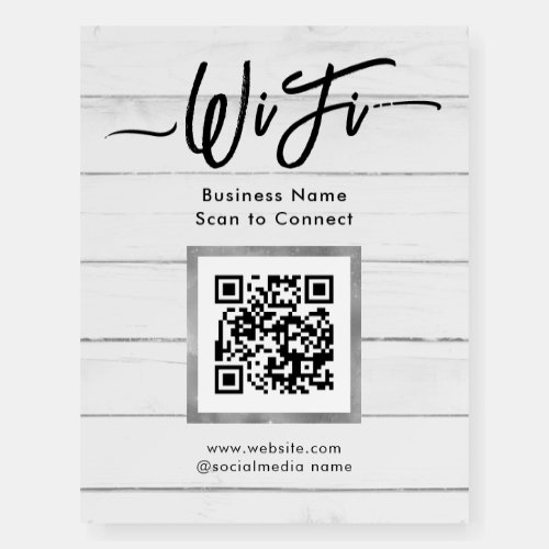 Simple Business Guest Wifi  Foam Board