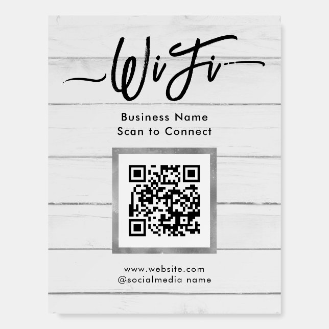 Simple Business Guest Wifi  Foam Board (Front)