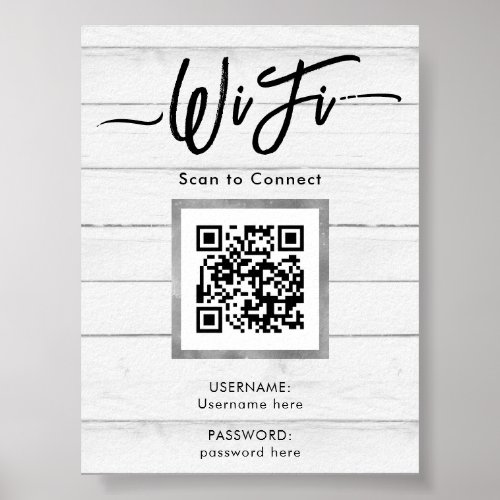 Simple Business Guest Wifi  Poster