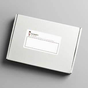Simple Business Ice Cream Shop Custom Label