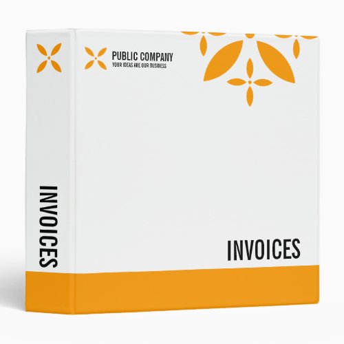 Simple Business Invoices 3 Ring Binder