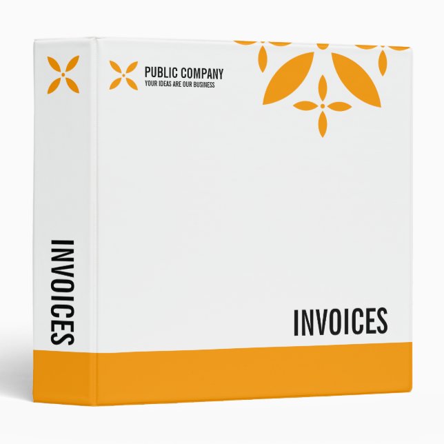 Simple Business Invoices 3 Ring Binder (Front/Spine)