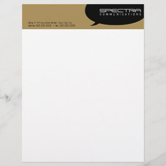 SIMPLE BUSINESS LETTERHEAD :: talk bubble 7