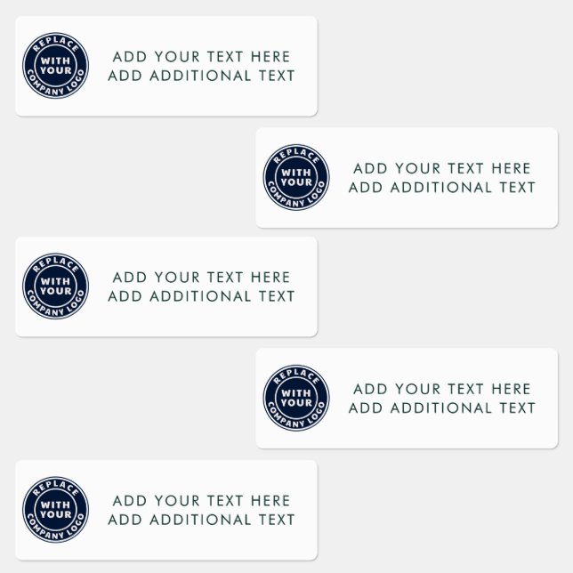 Simple Business Logo and Text Employees Labels (Group)