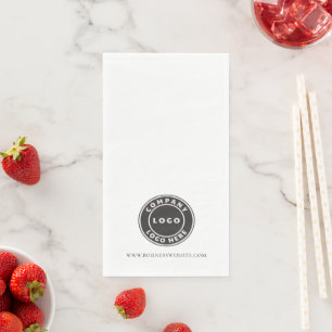 Simple Business Logo and Website Corporate Events Paper Guest Towels