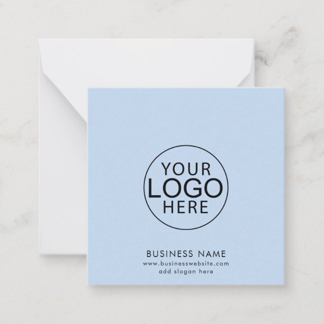 Simple Business Logo and Website Corporate Note Card (Front)