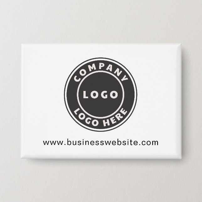 Simple Business Logo and Website Custom Button (Front)