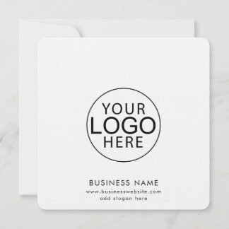 Simple Business Logo and Website Custom Note Card
