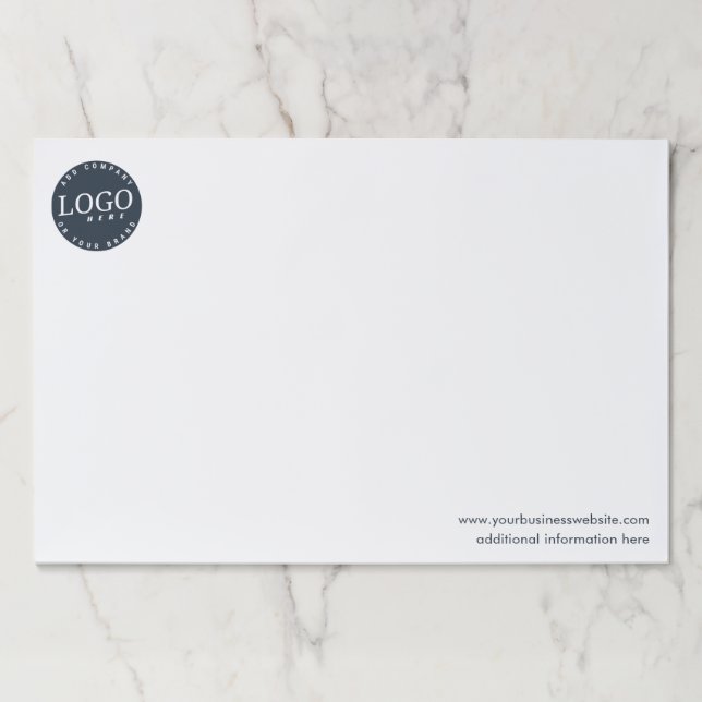 Simple Business Logo and Website Elegant Paper Pad (Front)