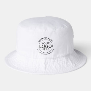 Simple Business Logo and Website Minimalist Custom Bucket Hat