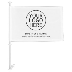 Simple Business Logo and Website Modern Custom Car Flag