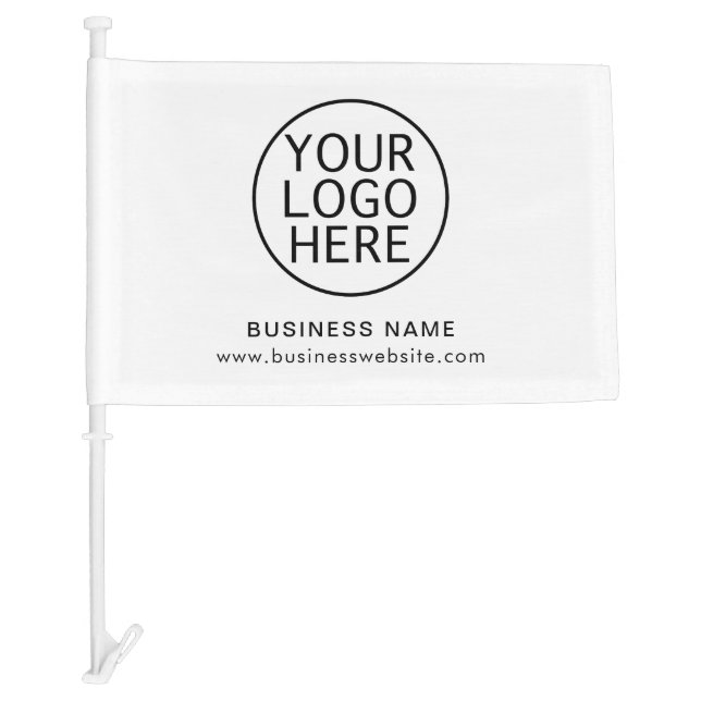 Simple Business Logo and Website Modern Custom Car Flag (Front)