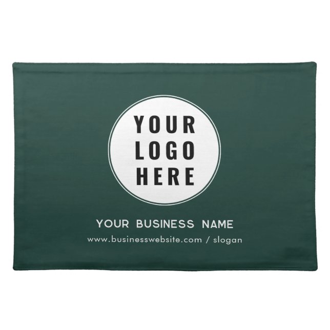 Simple Business Logo and Website Promotional Cloth Placemat (Front)