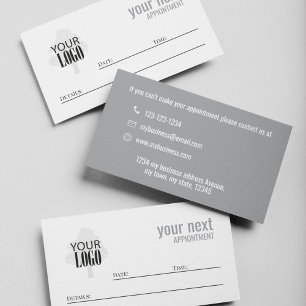 Simple Business Logo Appointment Card 