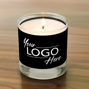 Simple Business Logo Black Scented Candle