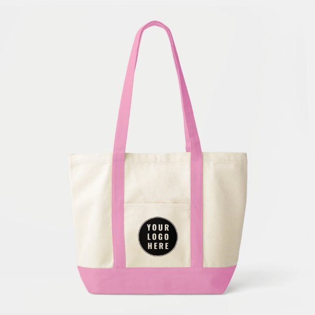 Simple Business Logo Branded Custom Tote Bag (Front)